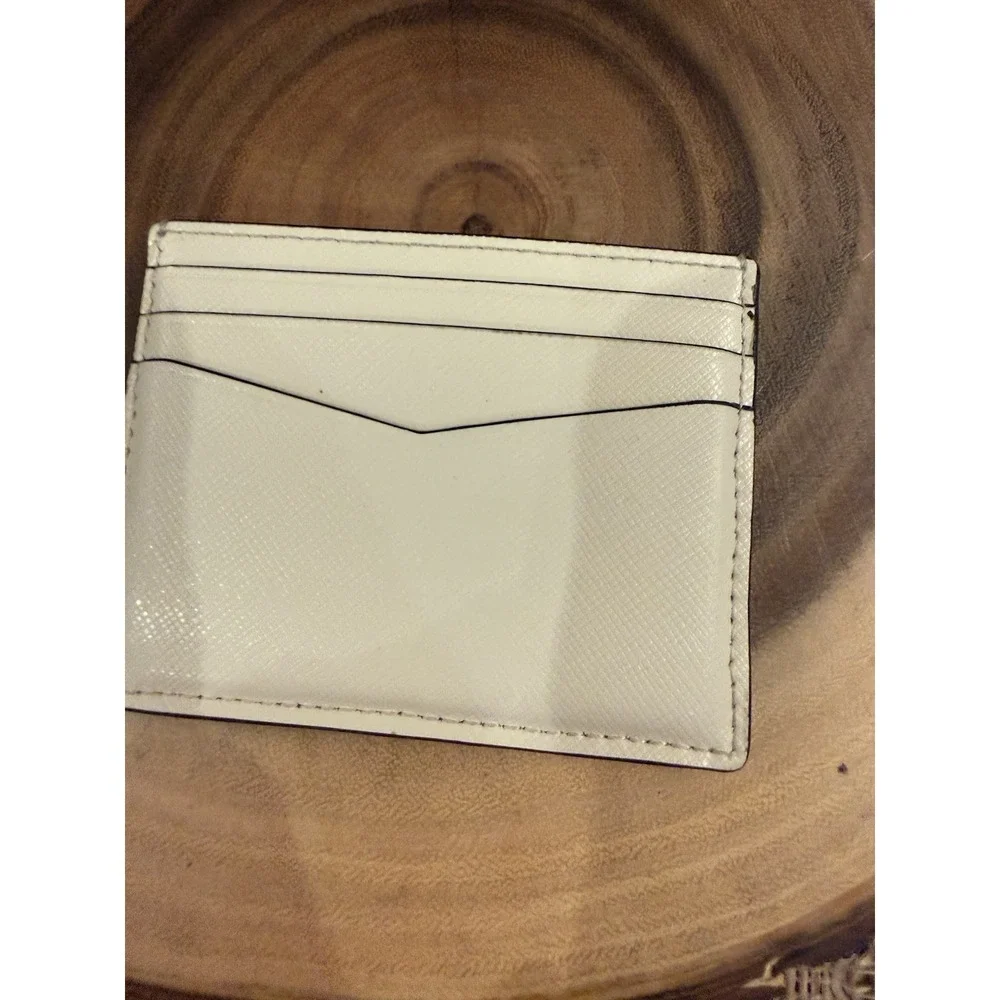 Kate Spade Madison Small Slim Card Holder Parchment Leather Wallet NWOT